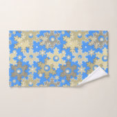 クリスマス・ホリデーフェスティバル冬の雪の結晶が明るい バスタオルセット (ハンドタオル)