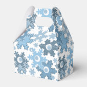 クリスマス・ホリデーフェスティバル冬の雪の結晶が明るい フェイバーボックス (裏面サイド)