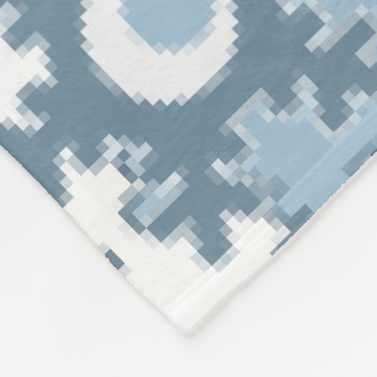 クリスマス・ホリデーフェスティバル冬の雪の結晶が明るい フリースブランケット (角)