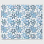 クリスマス・ホリデーフェスティバル冬の雪の結晶が明るい ラッピングペーパー (フラット)