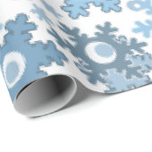 クリスマス・ホリデーフェスティバル冬の雪の結晶が明るい ラッピングペーパー (ロールコーナー)