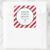 クリスマス・ホリデーベーキングスピリッツ明るく愛 スクエアシール (バッグ)