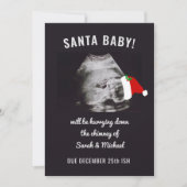 クリスマス・ホリデー妊娠のお知らせ写真 案内状 (正面)