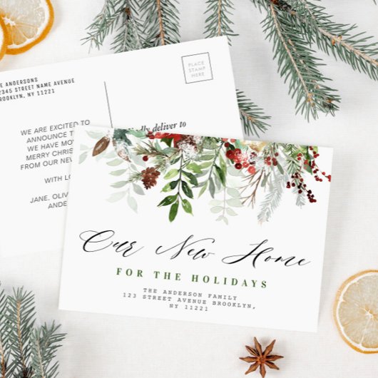 クリスマス・ホリデー引越しニューホームの発表 ポストカード