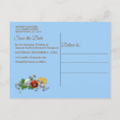 クリスマス・ホリデー日付の保存 案内ポストカード (裏面)