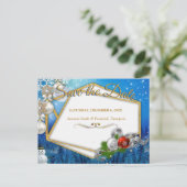 クリスマス・ホリデー日付の保存 案内ポストカード (スタンド正面)