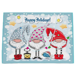 クリスマス/ホリデー格言ギフトトート ラージペーパーバッグ