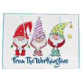 クリスマス/ホリデー格言ギフトトート ラージペーパーバッグ (裏面)