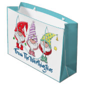 クリスマス/ホリデー格言ギフトトート ラージペーパーバッグ (裏面アングル)