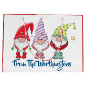 クリスマス/ホリデー格言ギフトトート ラージペーパーバッグ (裏面)