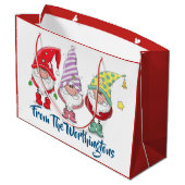 クリスマス/ホリデー格言ギフトトート ラージペーパーバッグ (裏面アングル)