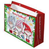 クリスマス/ホリデー格言ギフトトート ラージペーパーバッグ (正面アングル)