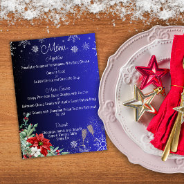 クリスマス・ホリデー4.5インチx 6.25インチ結婚のメニュー メニュー