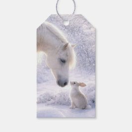 クリスマス ホリデー うさぎと馬 かわいい ギフトタグ