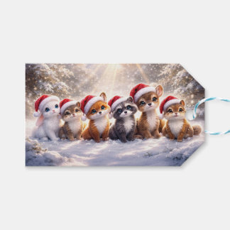 クリスマス ホリデー かわいい 森の動物たち ギフトタグ