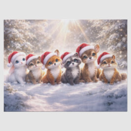 クリスマス ホリデー かわいい 森の動物たち 薄葉紙