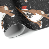 クリスマス・ホリデー・イングリッシュ・ブルドッグ ラッピングペーパー (ロールコーナー)