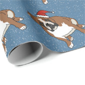 クリスマス・ホリデー・イングリッシュ・ブルドッグ ラッピングペーパー (ロールコーナー)