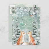 クリスマス・ホリデー・ウィンターロビンズ葉書 ポストカード (正面/裏面)