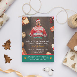 クリスマス ホリデー エアデール・ドッグ ださいセーター パーティー 招待状