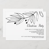 クリスマス ホリデー エレガント パーティー ウィンター セレブレーション 招待状 (正面/裏面)