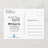 クリスマス・ホリデー・オフィスのパーティー保存日 案内ポストカード (裏面)