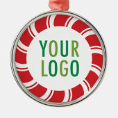 クリスマス·ホリデー·オーナメント会社のロゴ最低限なし メタルオーナメント (正面)
