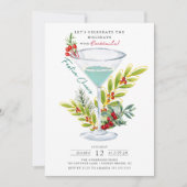 クリスマス ホリデー カクテル パーティーを祝おう 招待状 (正面)