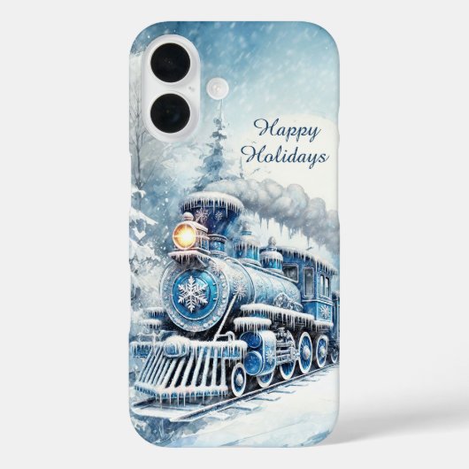 クリスマス ホリデー カスタマイズ可能 電車  Case-Mate iPhoneケース (裏面)