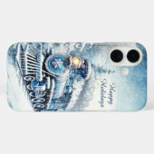 クリスマス ホリデー カスタマイズ可能 電車  Case-Mate iPhoneケース (裏面 (横))