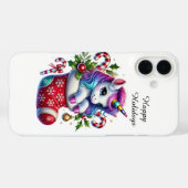 クリスマス ホリデー カスタマイズ ユニコーン Case-Mate iPhoneケース (裏面 (横))