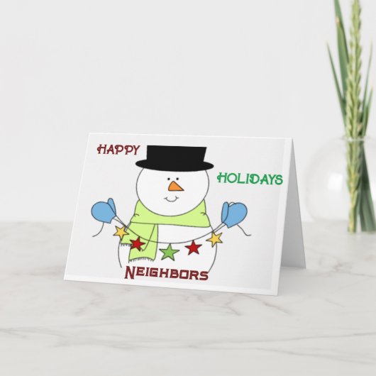 クリスマス・ホリデー・カードの私または私たちの「隣人」へ シーズンカード (正面)