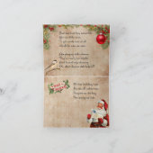 クリスマス・ホリデー カード (内部)