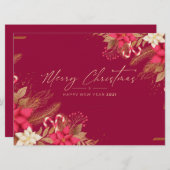 クリスマス ホリデー カード (正面/裏面)
