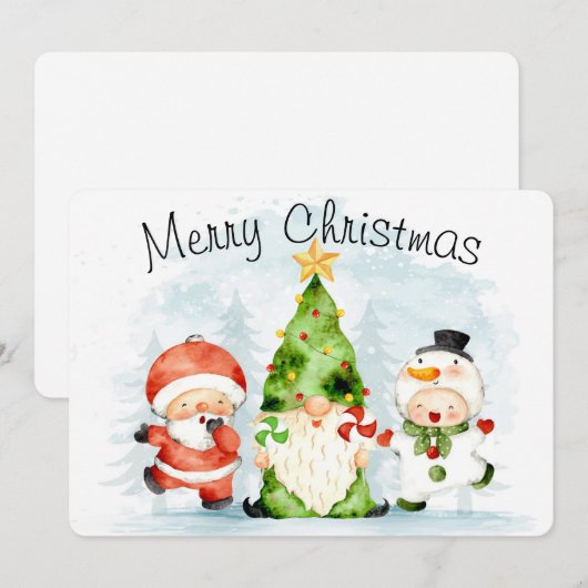 クリスマス ホリデー カード (正面/裏面)