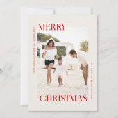 クリスマス ホリデー カード フォト付き (正面)