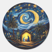 クリスマス ホリデー キリスト教の降誕祭 ラウンドシール (正面)