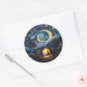 クリスマス ホリデー キリスト教の降誕祭 ラウンドシール (封筒)