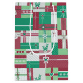 クリスマス・ホリデー・ギフトモザイク ミディアムペーパーバッグ (裏面)