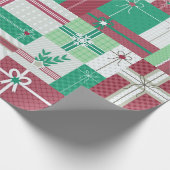 クリスマス・ホリデー・ギフトモザイク ラッピングペーパー (角)