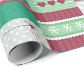 クリスマス・ホリデー・ギフトモザイク ラッピングペーパー (ロールコーナー)