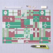 クリスマス・ホリデー・ギフトモザイク 薄葉紙 (クラフト)