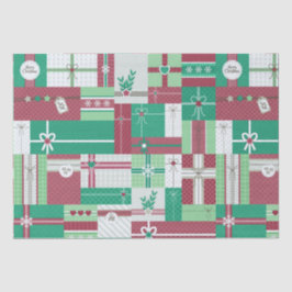 クリスマス・ホリデー・ギフトモザイク 薄葉紙