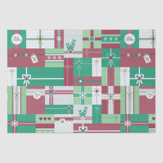 クリスマス・ホリデー・ギフトモザイク 薄葉紙 (正面)
