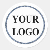 クリスマス ホリデー ギフト あなたのロゴを追加 楽しいクリスマス ラウンドシール (正面)