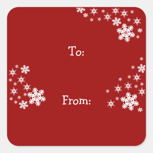 クリスマス・ホリデー・ギフト・シール スクエアシール (正面)