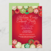 クリスマス ホリデー クッキー交換パーティーのご案内 招待状 (正面/裏面)
