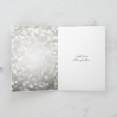 クリスマス・ホリデー |クリスマスツリーシルバースクリプト シーズンカード (内部)