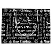 クリスマス・ホリデー、クリスマス・パターン ラージペーパーバッグ (裏面)