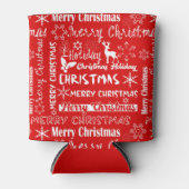 クリスマス・ホリデー、クリスマス・パターン、冬 缶クーラー (正面)